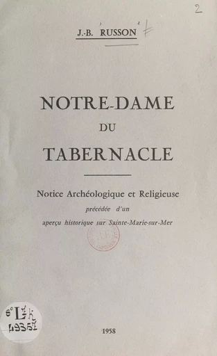 Notre-Dame du Tabernacle - Jean-Baptiste Russon - FeniXX rédition numérique