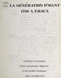 La génération d'avant 1789 à Tavaux