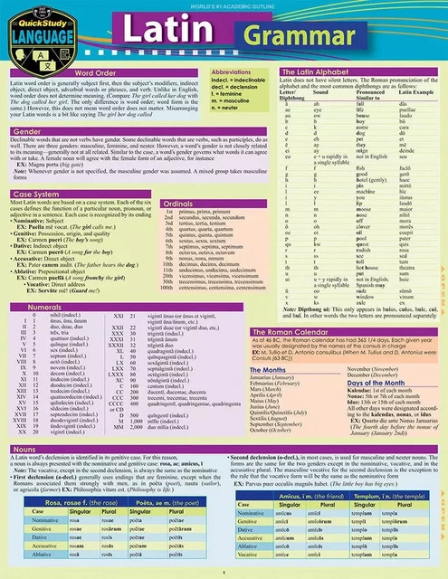 Latin Grammar - Liliane Arnet, Rachel Jacobs - BarCharts, Inc.