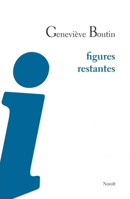 Figures restantes - Geneviève Boutin - Éditions du Noroît