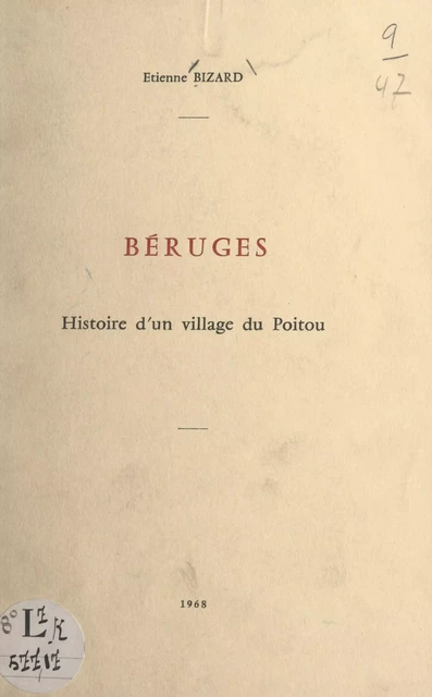 Béruges - Étienne Bizard - FeniXX rédition numérique