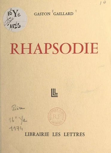 Rhapsodie - Gaston Gaillard - FeniXX réédition numérique