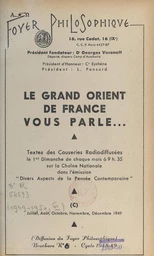 Le Grand Orient de France vous parle