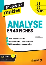 Toutes les maths – Analyse en 40 fiches