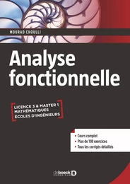 Analyse fonctionnelle - Licence, Master, Écoles d’ingénieurs