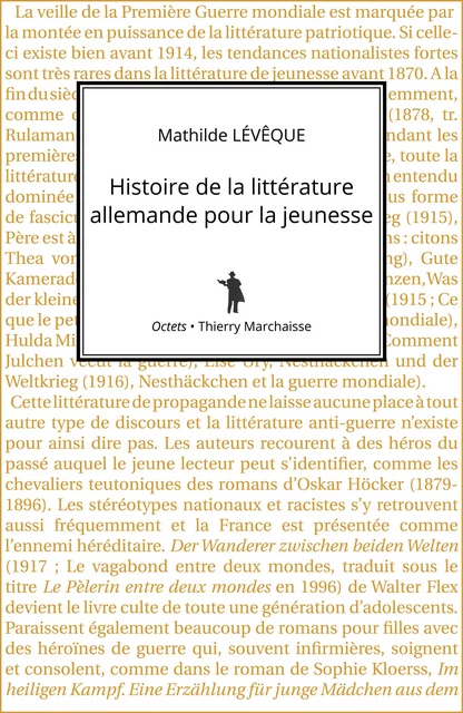 Histoire de la littérature allemande pour la jeunesse - Mathilde Leveque - Éditions Thierry Marchaisse