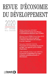 Revue d'économie du développement n° 343