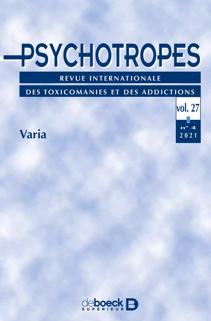 Psychotropes -  Collectif - Revues De Boeck Supérieur