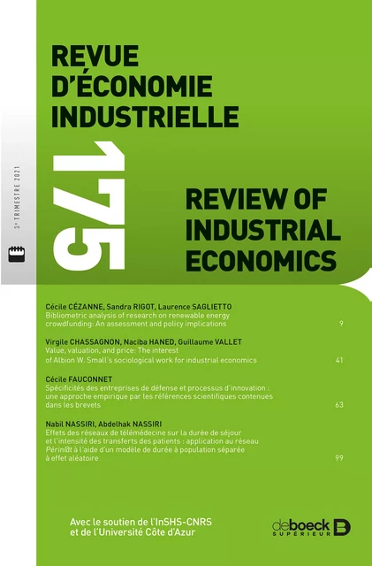 Revue d'économie industrielle -  Collectif - Revues De Boeck Supérieur