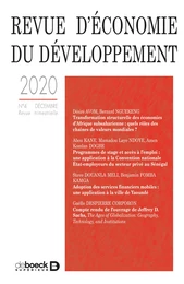 Revue d'économie du développement