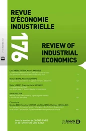 Revue d'économie industrielle n° 176