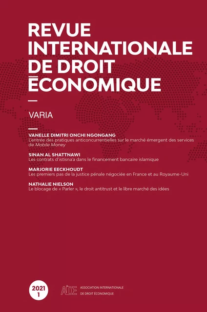 Revue internationale de droit économique -  Collectif - Revues De Boeck Supérieur