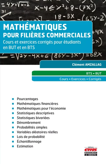 Mathématiques pour filières commerciales - Clément Amzallag - Éditions EMS