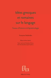 Idées grecques et romaines sur le langage