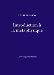 Introduction à la métaphysique