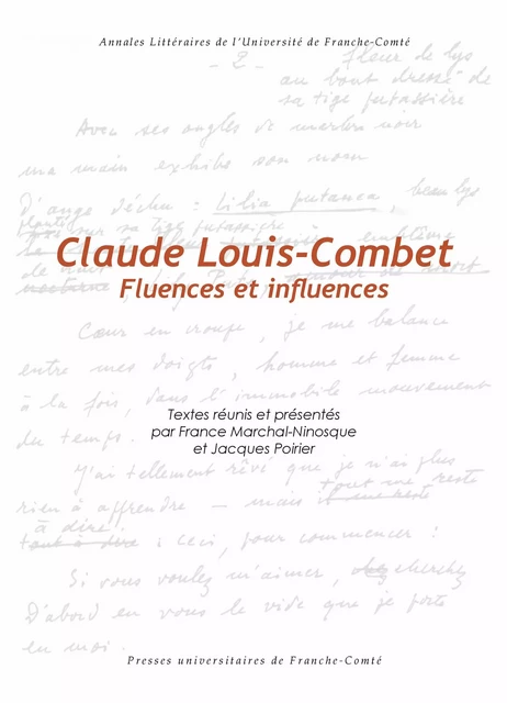 Claude Louis-Combet -  - Presses universitaires de Franche-Comté