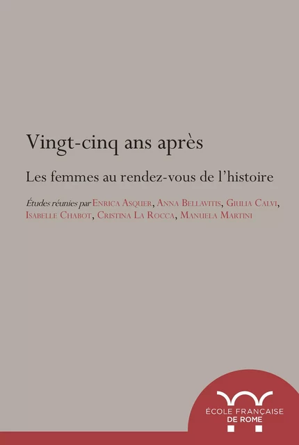 Ving-cinq ans après -  - Publications de l’École française de Rome