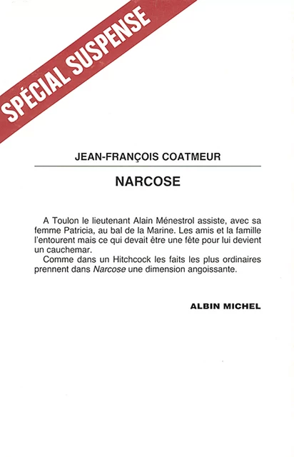 Narcose - Jean-François Coatmeur - Albin Michel