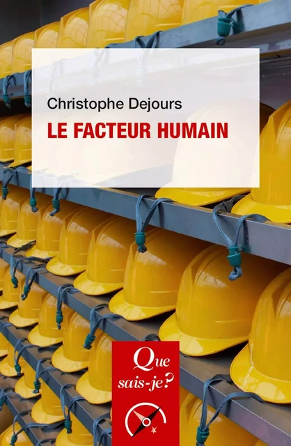 Le Facteur humain - Christophe Dejours - Humensis