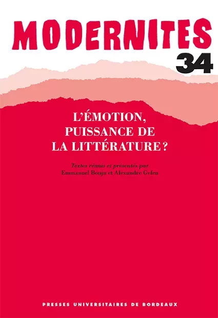 Nouveau livre - Alexandre Gefen, Emmanuel Bouju - Presses universitaires de Bordeaux