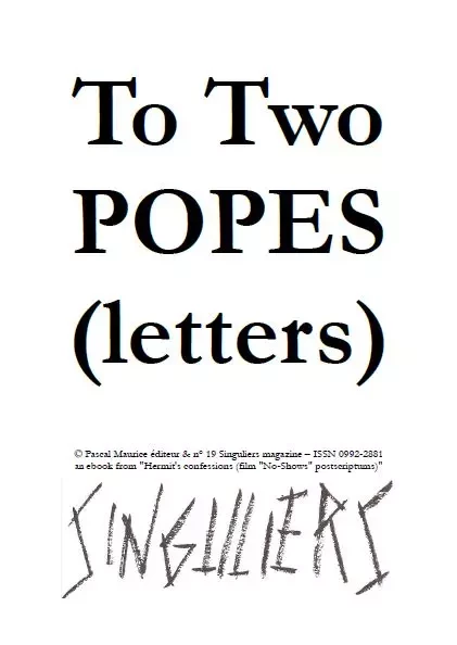 To Two Popes - Frère Ermite, Paul Melchior - Pascal Maurice éditeur