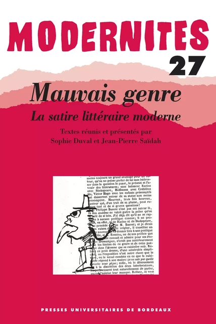 Mauvais genre - Sophie Duval, Jean-Pierre Saidah - Presses universitaires de Bordeaux