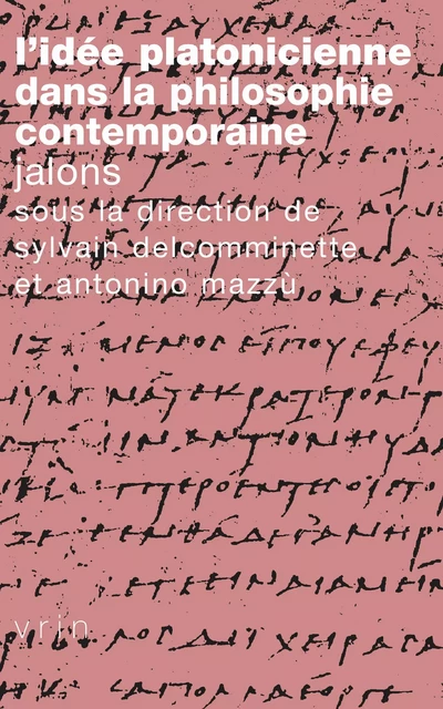 L’Idée platonicienne dans la philosophie contemporaine -  - Vrin