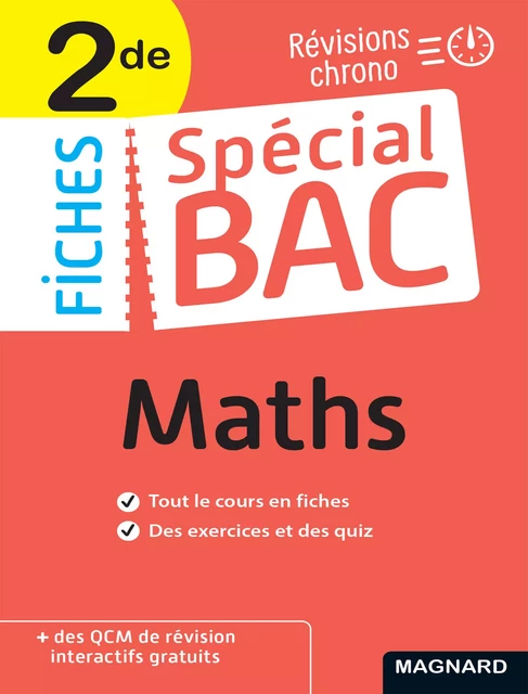 Spécial Bac Fiches Maths 2de Bac 2025 - Fabrice Fortain Dit Fortin - Magnard