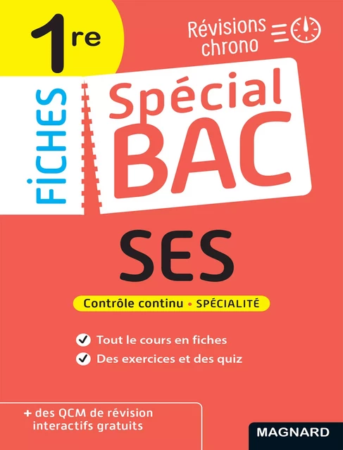 Spécial Bac Fiches SES 1re Bac 2025 - Céline Charles - Magnard