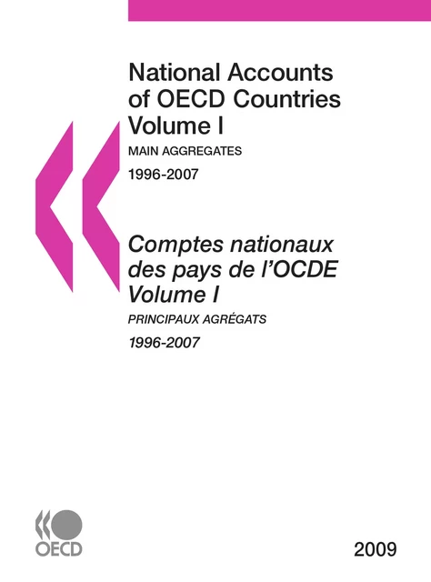 Comptes nationaux des pays de l'OCDE 2009, Volume I, Principaux agrégats -  Collective - OECD