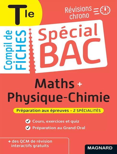 Spécial Bac Compil de Fiches Maths-Physique-Chimie Tle Bac 2025 - Vito Punta, Christian Mariaud - Magnard