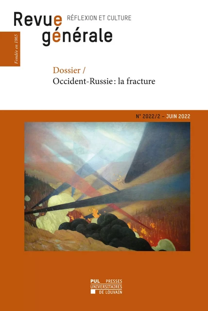 Revue générale - n°2022/2 - juin 2022 - Frédéric Saenen - Presses Universitaires de Louvain - Ciaco