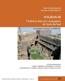 Hauran III. L’habitat dans les campagnes de Syrie du Sud aux époques classique et médiévale