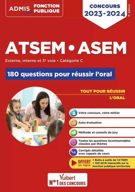 Concours ATSEM et ASEM - Catégorie C - Réussir l'orale - Concours 2023-2024 - Élodie Laplace - Vuibert