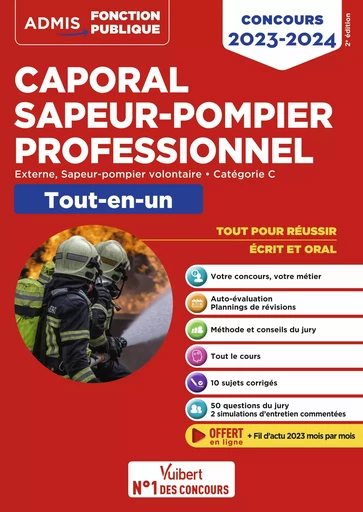 Concours Caporal Sapeur-pompier professionnel - Catégorie C - Concours 2023-2024 - François Lavedan - Vuibert