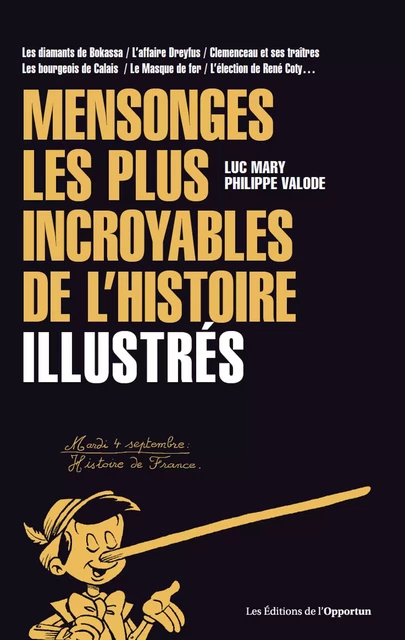 Mensonges les plus incroyables de l'histoire - Philippe Valode, Luc Mary - Les Éditions de l'Opportun