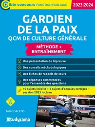 Gardien de la paix : QCM de culture générale - Catégorie B - Concours 2024-2025