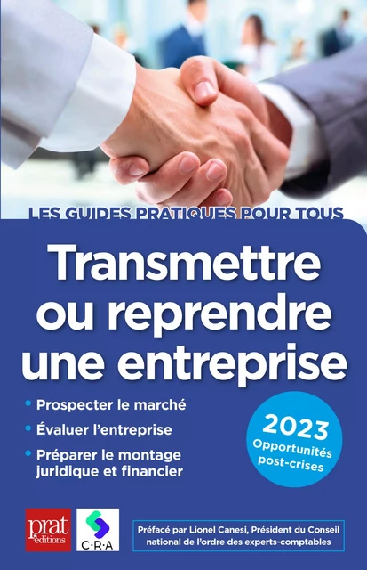 Transmettre ou reprendre une entreprise 2023 -  Cra - Prat Editions