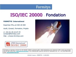 ISO 20000:2013 Fondation