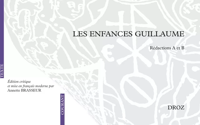 Les Enfances Guillaume -  - Librairie Droz