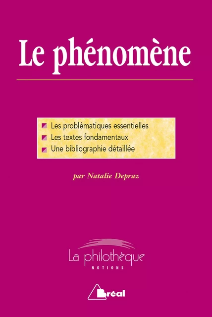 Le phénomène - Natalie Depraz - Bréal