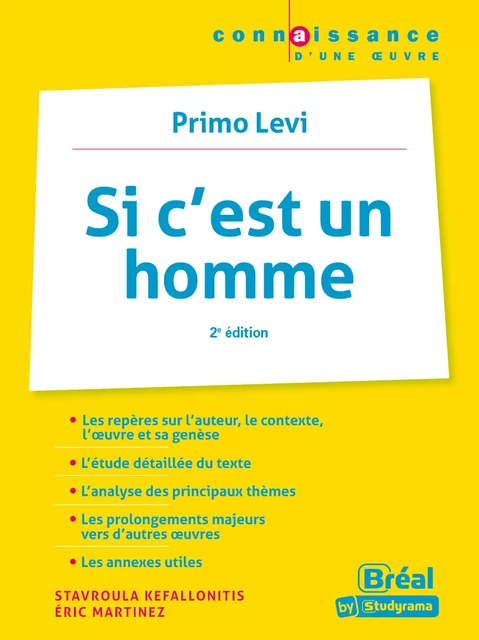 Si c'est un homme - Primo Levi - Stavroula Kefallonitis, Éric Martinez - Bréal