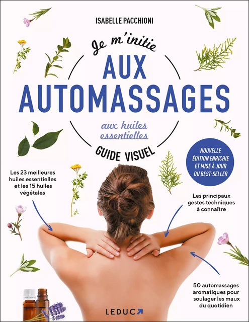 Je m'initie aux automassages aux huiles essentielles - Patrick Amsallem, Isabelle Pacchioni - Éditions Leduc