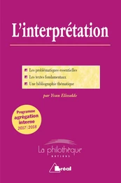 L'interprétation - Programme agrégation interne