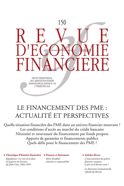 Le financement des PME : actualité et perspectives -  - Association Europe-Finances-Régulations (AEFR)