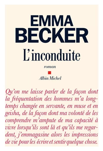 L'Inconduite - Emma Becker - Albin Michel