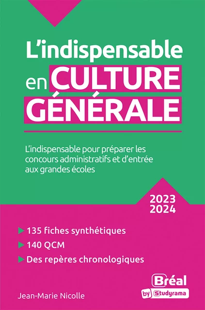 L'indispensable en culture générale - 2024-2025 - Jean-Marie Nicolle - Bréal