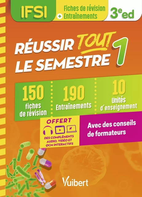 Réussir tout le semestre 1 - IFSI - Karine Bréhaux, Anne Barrau, Cédric Favro, Anne-Laure Kieffer, Sandrine Lescure, Carine Martin, Sophie Rubeo-Lisa, Loic Jain, Karine Pedelaborde Quebre - Vuibert