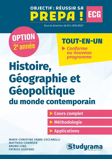 Histoire, géographie et géopolitique du monde contemporain - Tout-en-un - Option 2e année ECG - Matthieu Charrier, Bruno Cinq, Marie-Christine Fabre-Ceccarelli, Patrick Godfard - Studyrama