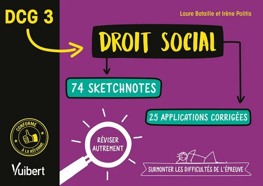 DCG 3 - Droit social - Réviser autrement et surmonter les difficultés de l'épreuve - Laure Bataille, Irène Politis - Vuibert